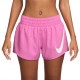Nike Pantaloncini Running One Swoosh Ful Rosa Bianco Donna