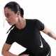 Nike Maglia Running Tempo Swoosh Nero Argento Donna