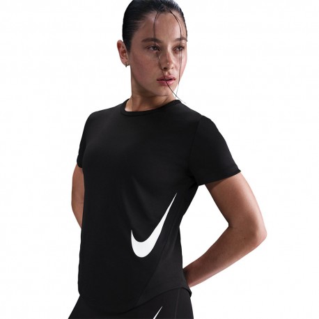Nike Maglia Running Tempo Swoosh Nero Argento Donna