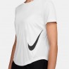 Nike T-Shirt Running Tempo Swoosh Run Bianco Nero Donna