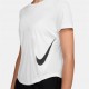 Nike T-Shirt Running Tempo Swoosh Run Bianco Nero Donna