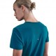 Nike T-Shirt Running Tempo Swoosh Run Verde Abyss Nero Donna