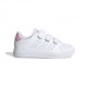 Adidas Advantage Base 2.0 Cf Ps Bianco Rosa - Sneakers Bambina