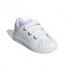 Adidas Advantage Base 2.0 Cf Ps Bianco Rosa - Sneakers Bambina