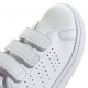 Adidas Advantage Base 2.0 Cf Ps Bianco Rosa - Sneakers Bambina