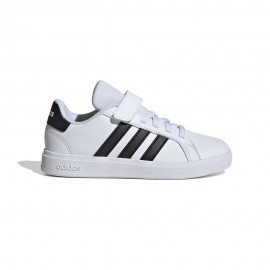 Adidas Grand Court 2.0 El Ps Bianco Nero - Sneakers Bambino