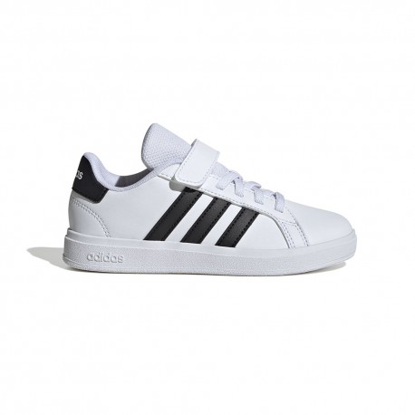 Adidas Grand Court 2.0 El Ps Bianco Nero - Sneakers Bambino