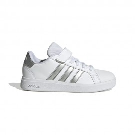 Adidas Grand Court 2.0 El Ps Bianco Argento - Sneakers Bambino
