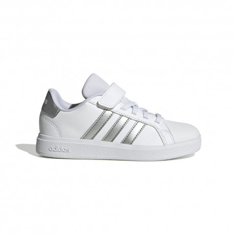 Adidas Grand Court 2.0 El Ps Bianco Argento - Sneakers Bambino