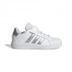 Adidas Grand Court 2.0 El Ps Bianco Argento - Sneakers Bambino
