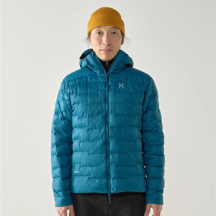 Haglofs Giacca Piuma Roc Flash Down Hood Deep Teal Uomo