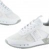 Ea7 Emporio Armani Laces Bianco Argento - Sneakers Donna