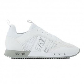 Ea7 Emporio Armani Laces Bianco Argento - Sneakers Donna