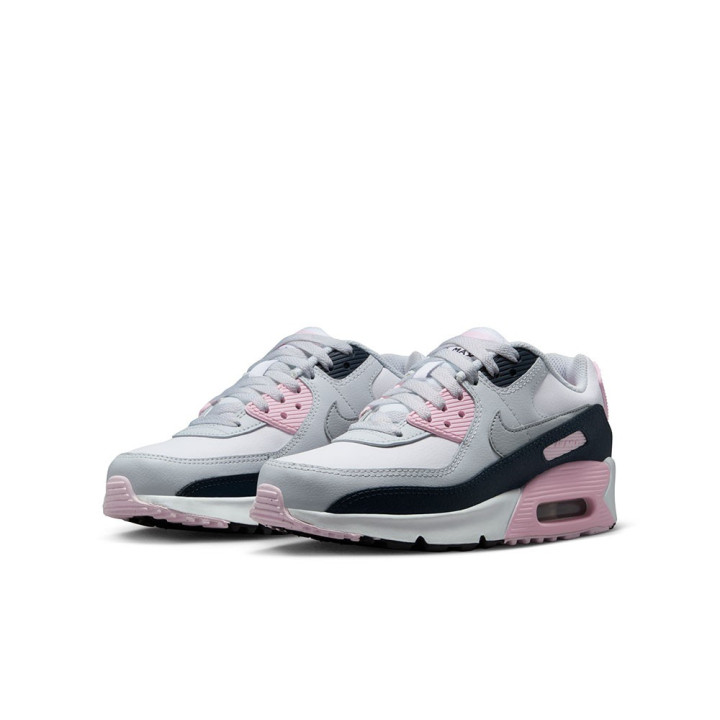 Nike Max 90 Ltr Gs Bianco Grigio Rosa - Sneakers Bambino