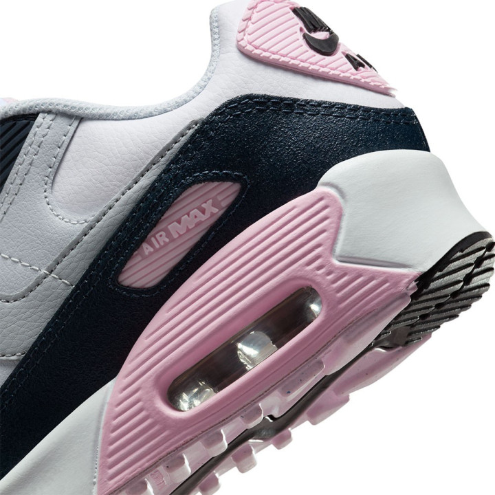 Nike Max 90 Ltr Gs Bianco Grigio Rosa - Sneakers Bambino