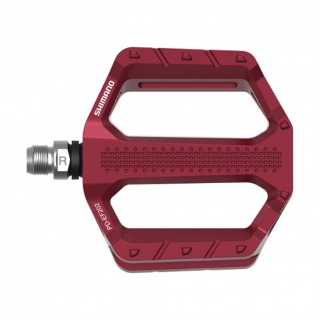 Shimano Pedali Bici Da Corsa Piatto Pd-Ef202 Rosso TU