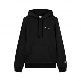 Champion Felpa Con Cappuccio Logo Piccolo Nero Uomo