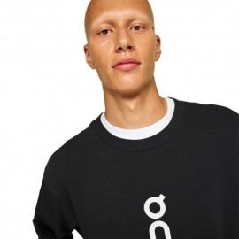 On Felpa Girocollo Club Crew Nero Uomo