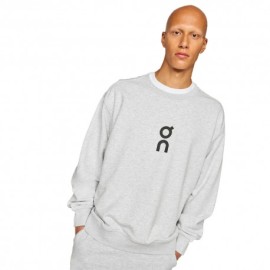 On Felpa Girocollo Club Crew Grigio Uomo