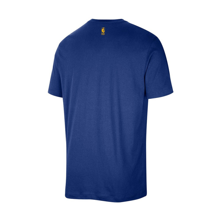 Nike T-Shirt Nba Basket Warriors Blu Giallo Uomo