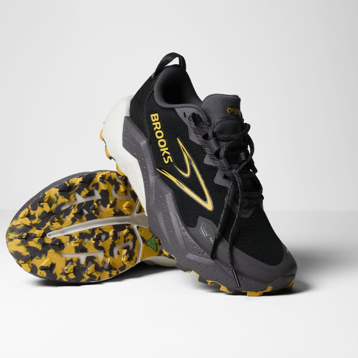 Brooks Ghost Trail Grigio Giallo Azzurro - Scarpe Trail Running Donna