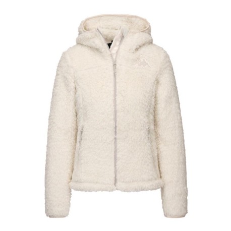 Kappa 6CENTO 645C ORSETTO Bianco - Giacca in Pile Donna