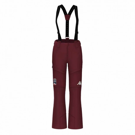 Kappa 6CENTO 665C Usa Bordeaux - Pantaloni Sci Donna