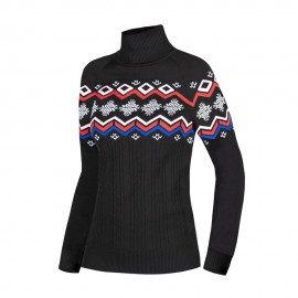Newland Sälen Collo Alto Dhtech Nero - Maglia Termica Donna