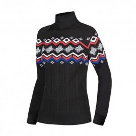 Newland Sälen Collo Alto Dhtech Nero - Maglia Termica Donna