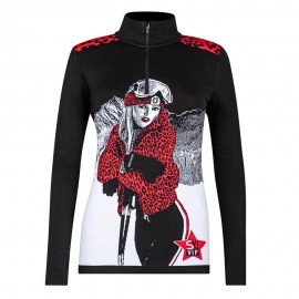 Newland Snowdrop Zip Corta Dh Tech 400 Nero - Maglia Termica Donna