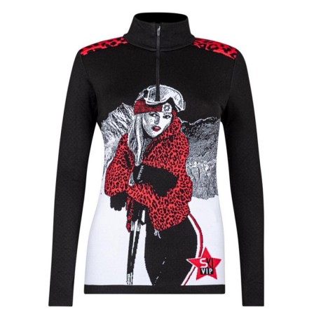 Newland Snowdrop Zip Corta Dh Tech 400 Nero - Maglia Termica Donna