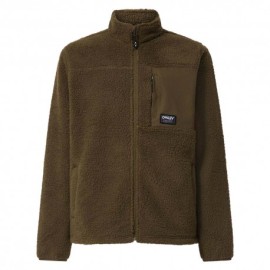 Oakley Sherpa Mountain Fire Verde - Giacca in Pile Uomo