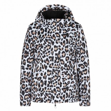 EA7 Emporio Armani Kitsbuhell Animalier Bianco - Giacca Sci Donna