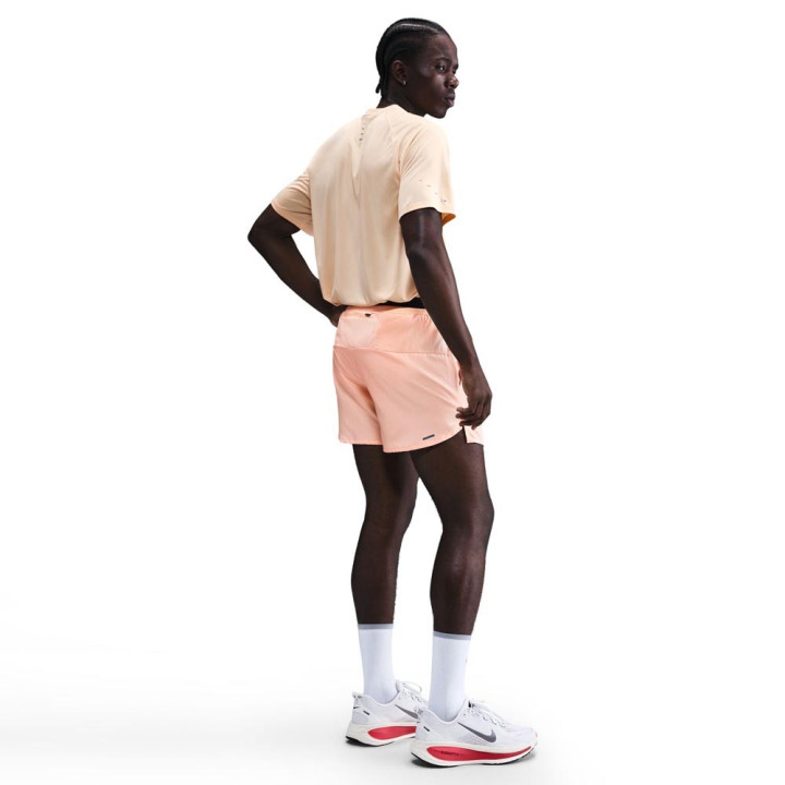Nike Stride Pantaloncini Running Dri-Fit 5" Arancio Chalk Nero Uomo