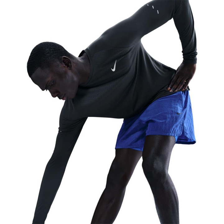 Nike Stride Maglia Running Crewneck Nero Uomo