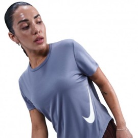 Nike Tempo Swoosh Run Maglia Running  Hbr World Indigo Argento Donna