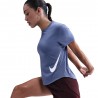 Nike Tempo Swoosh Run Maglia Running  Hbr World Indigo Argento Donna