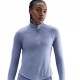 Nike Tempo Swoosh Maglia Running Hbr World Indigo Argento Donna