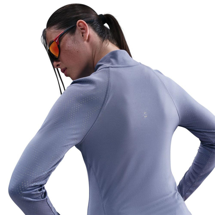 Nike Tempo Flash Maglia Running World Indigo Reflective Argento Donna