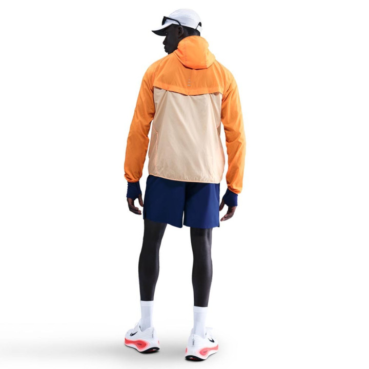 Nike Stride Giacca Running Uv Rpl Arancio Chalk Nero Uomo