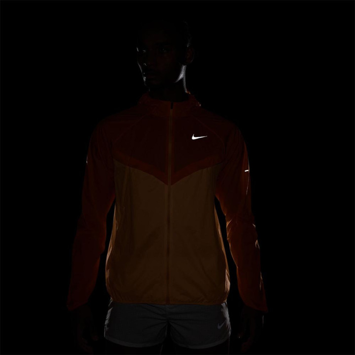 Nike Stride Giacca Running Uv Rpl Arancio Chalk Nero Uomo