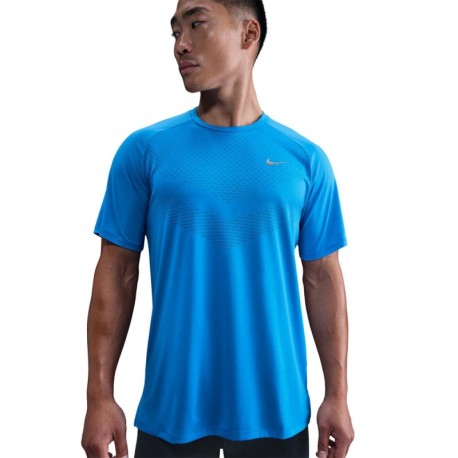 Nike Stride Maglia Running  Dri-Fit Blue Hero Reflective Argento Uomo
