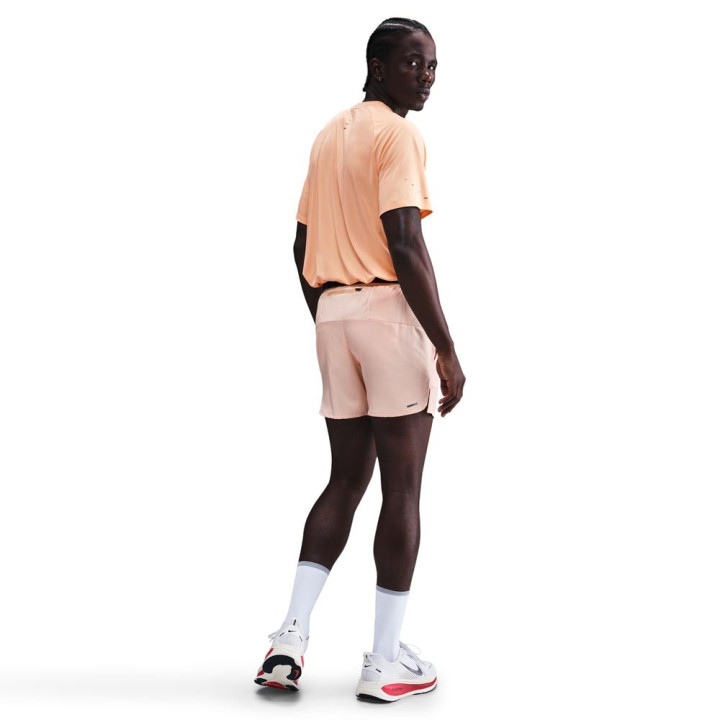 Nike Stride Maglia Running  Dri-Fit Arancio Chalk Reflective Argento Uomo