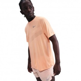 Nike Stride Maglia Running  Dri-Fit Arancio Chalk Reflective Argento Uomo