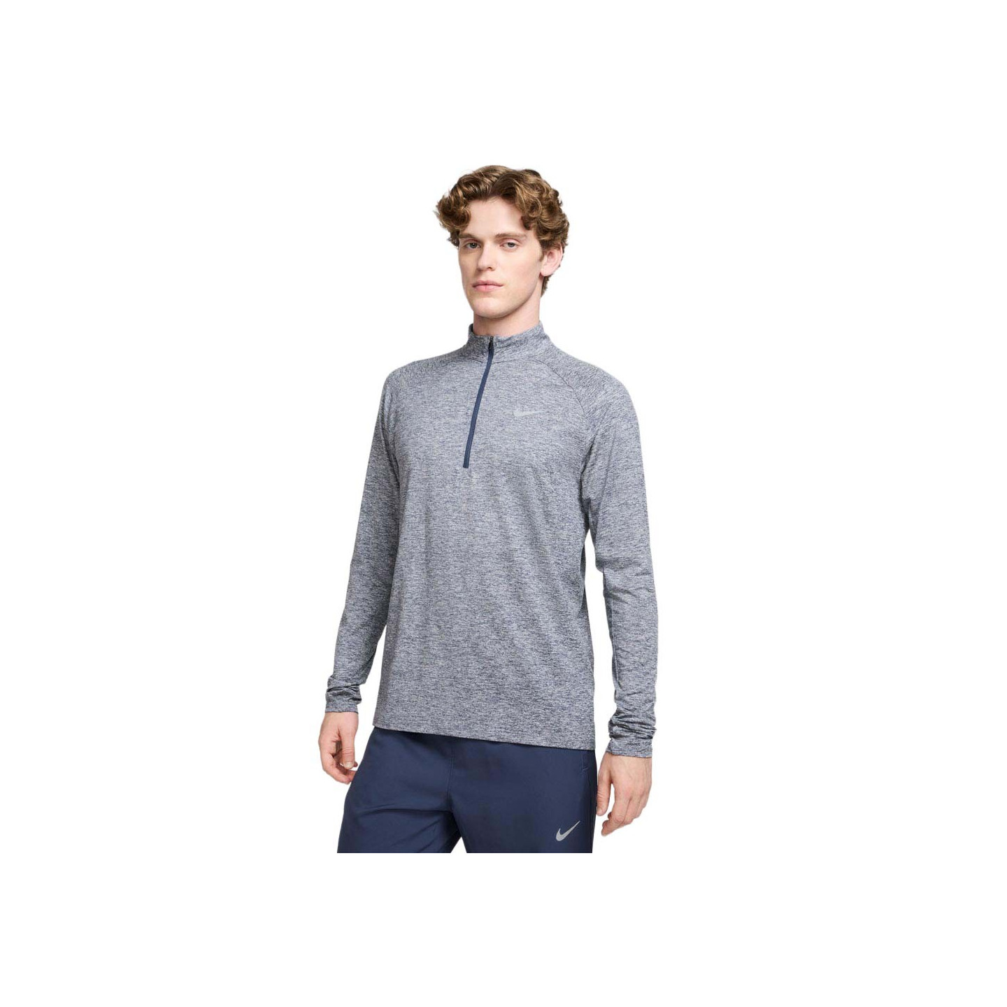 Nike Maglia Manica Lunga 1/2 Zip Dri-Fit Midlayer Grigio Uomo - Immagine 2