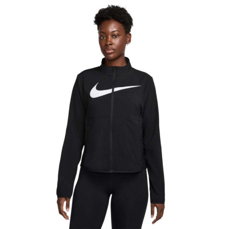 Nike Tempo Swoosh Run Giacca Running Nero Reflective Argento Donna