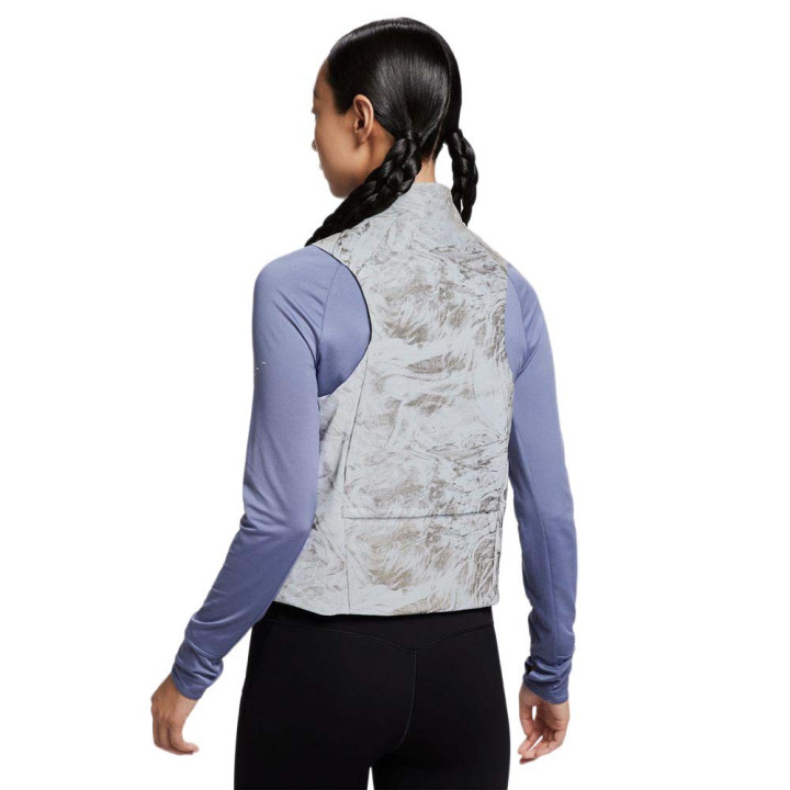 Nike Swift Gilet Running Reflect Vast Grigio Nero Donna