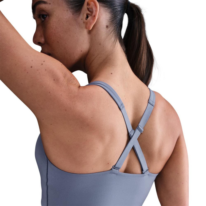 Nike Alate A Sostegno Medio Reggiseno Sportivo Azzurro Donna