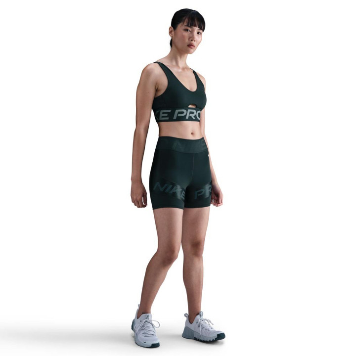Nike Pro Indy Plunge Reggiseno Sportivo Verde Donna