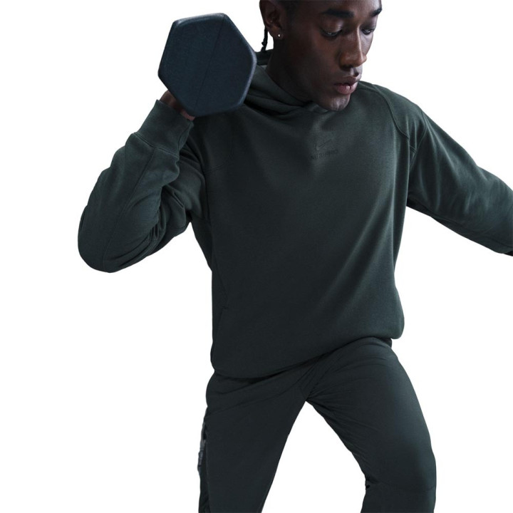 Nike Pro Felpa Palestra Con Cappuccio Pro Verde Uomo